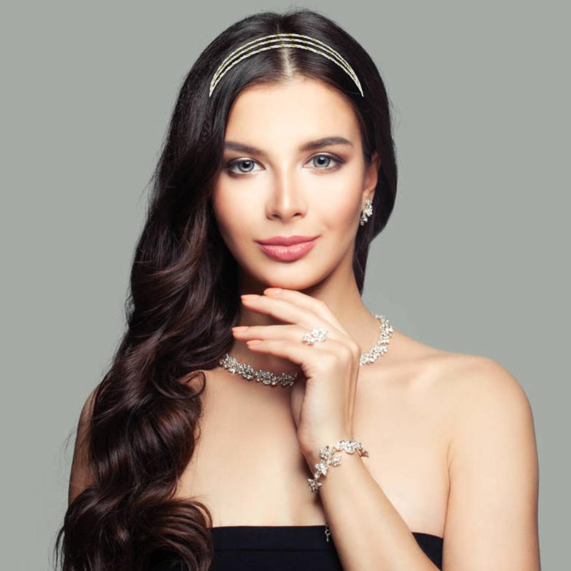 Dizila 6 Pieces Bohemian Hippie Adjustable Elastic Double-Stranded Braided Leather Headbands+Triple- Stranded Twisted Hair Bands Boho Accessories for Women Girls - Image 3